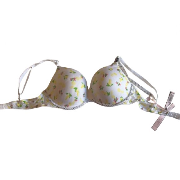 Victorias Secret Smooth Lemon & Polka Dot Push Up T-Shirt Bra NWT - Picture 4 of 5